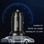 Yesido Y42 PD+QC3.0 Car Charger Cigarette Lighter 42W Fast Charger - Image 8