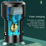Yesido Y43 Dual USB Port Car Fast Charger Cigarette Lighter 36W Car Charger - Image 4