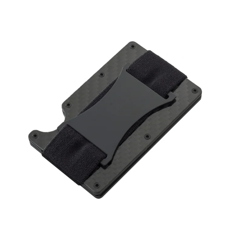 RFID Carbon Fiber Metal Card Holder Multifunctional  Anti-theft Credit Card Box