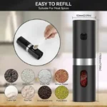 Electric Automatic Salt And Pepper Grinder Set With Charging Base - Image 4