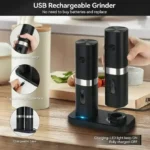 Electric Automatic Salt And Pepper Grinder Set With Charging Base - Image 5