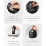 Electric Automatic Salt And Pepper Grinder Set With Charging Base - Image 8