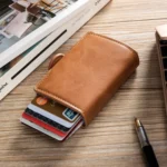 Automatic Pop-up Card Holder Metal Card Box RFID Credit Card Bank Card Box Wallet - Image 6