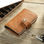 PU Leather Aluminum Alloy Credit Card Case Card Holder RFID  Multipurpose Business Card Wallet - Image 5