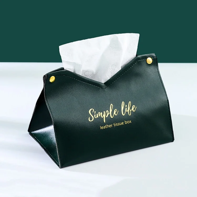 Household Bedroom PU Tissue Bag Car Living Room Paper Storage Box