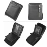 DEABOLAR Men Short Type PU Wallet Retro Zipper RFID Antimagnetic Card Holder - Image 7