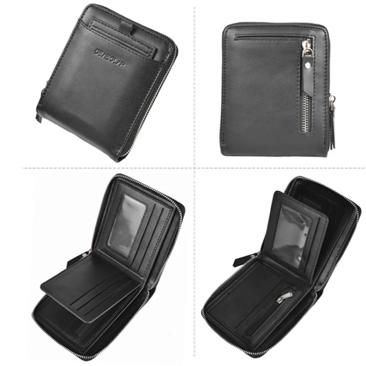 TBD0603831201A_1.webp DEABOLAR Men Short Type PU Wallet Retro Zipper RFID Antimagnetic Card Holder - Image 7
