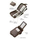 DEABOLAR  Men Wallet Horizontal Zipper Retro Coin Purse Card Holder - Image 3