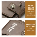 DEABOLAR  Men Wallet Horizontal Zipper Retro Coin Purse Card Holder - Image 4