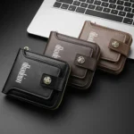 DEABOLAR  Men Wallet Horizontal Zipper Retro Coin Purse Card Holder - Image 5