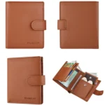 DEABOLAR Men Vertical Coin Purse Buckle Zipper Card Holder Driver License Protective Cover - Image 8