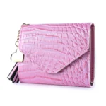 Ladies Wallet Tassel Trifold Crocodile Pattern Coin Purse Card Holder