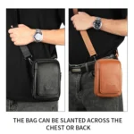 DEABOLAR Men Waist Bag Vertical Waist Belt Hanging Bag Outdoor Sports Mini Mobile Phone Bag - Image 8