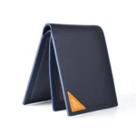 DEABOLAR Men Short Wallet Cross Pattern Tri-Fold Zipper Coin Purse Driver License Card Holder - Image 2