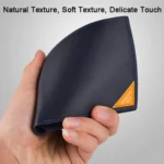 DEABOLAR Men Short Wallet Cross Pattern Tri-Fold Zipper Coin Purse Driver License Card Holder - Image 5