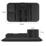 Upgrade Couch Cup Holder Tray Silicone Anti-Slip Sofa Armrest Tray - Image 3