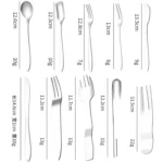 Stainless Steel Cake Knife Fork Set Cake Spoon Moon Cake Knife Fork - Image 3