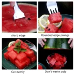 2 In 1 Watermelon Fork Slicer Stainless Steel  Kitchen Fruit Cutter - Image 7