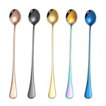 304 Stainless Steel Long Handle Thickened Pointed Spoon Coffee Ice Drink Mixing Spoon - Image 2