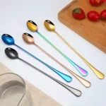 304 Stainless Steel Long Handle Thickened Pointed Spoon Coffee Ice Drink Mixing Spoon - Image 9