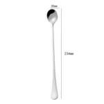 304 Stainless Steel Long Handle Thickened Round Spoon Coffee Ice Drink Mixing Spoon - Image 7