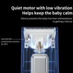 Electric Waterproof Hairdresser Children Low Noise Rechargeable Push Clipper - Image 2