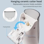 Electric Waterproof Hairdresser Children Low Noise Rechargeable Push Clipper - Image 5