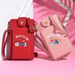 Ladies Mobile Phone Bag One Shoulder Messenger Mini Bag Printed Long Card Holder Wallet - Image 6