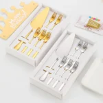 6pcs/set Stainless Steel Cake Knife And Fork Set - Image 2