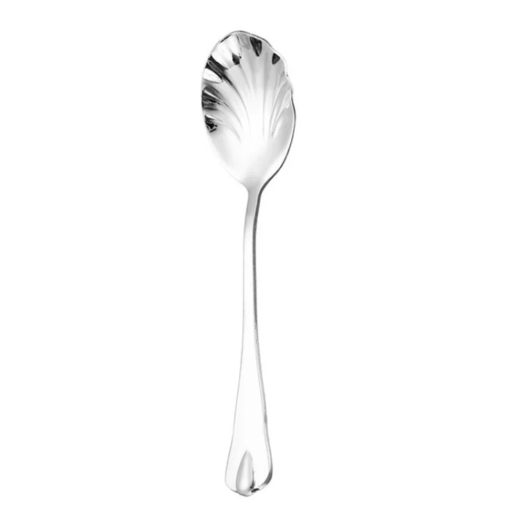 TBD0603846301.webp Stainless Steel Water Droplet Shell Spoon Ice Cream Spoon Coffee Mixing Spoon - Image 1