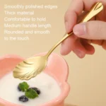 Stainless Steel Water Droplet Shell Spoon Ice Cream Spoon Coffee Mixing Spoon - Image 6