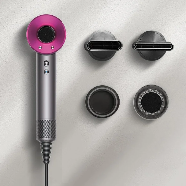 TBD06038465_B8.webp No-punch Bathroom Wall Mounted Magnetic Blower Holder Nozzle Storage Hanger - Image 9
