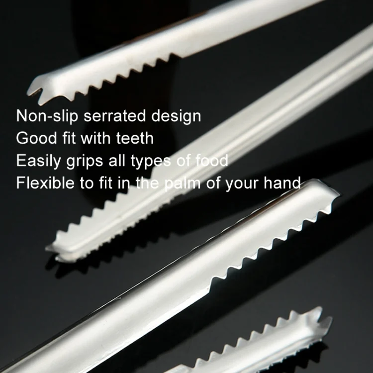TBD06038472_B3.webp With Teeth Non-Slip Stainless Steel Ice Clip Mirror Polishing Coffee Square Sugar Clip - Image 4