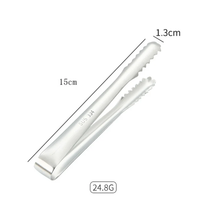 TBD06038472_B6.webp With Teeth Non-Slip Stainless Steel Ice Clip Mirror Polishing Coffee Square Sugar Clip - Image 7