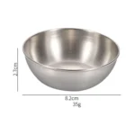 4pcs/set Stainless Steel Circular Dipped Dishes Seasoning Gastric Dish - Image 3