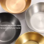 4pcs/set Stainless Steel Circular Dipped Dishes Seasoning Gastric Dish - Image 4