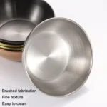 4pcs/set Stainless Steel Circular Dipped Dishes Seasoning Gastric Dish - Image 5