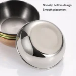 4pcs/set Stainless Steel Circular Dipped Dishes Seasoning Gastric Dish - Image 6