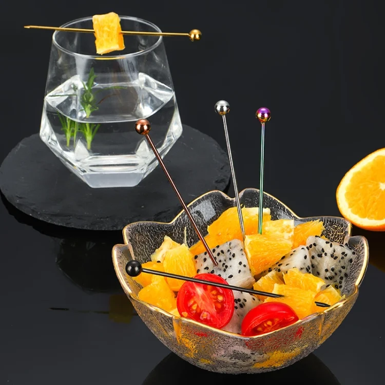 TBD06038478_B9.webp 304 Stainless Steel Fruit Needle Dim Sum Decorative Small Sticks - Image 10