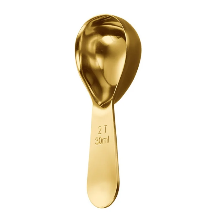 30ml 304 Stainless Steel Thickened Coffee Spoon With Scale Measuring Bean Spoon