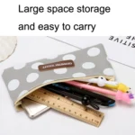 10pcs Simple Pencil Bag Canvas Student Stationery Bag Large Capacity Pencil Bag - Image 6