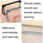 3pcs PVC Student Stationery Storage Transparent Pencil Bag Exam Transparent Zipper Pencil Bag - Image 4