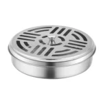 Stainless Steel Mosquito Incense Tray Holder Household Fireproof Mosquito Incense Box With Cover - Image 3