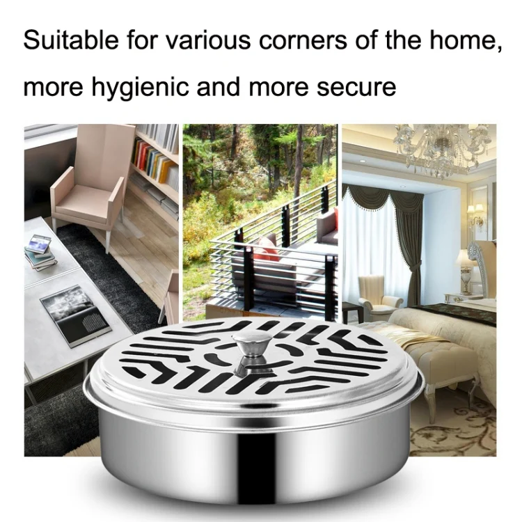 TBD06038519_B6.webp Stainless Steel Mosquito Incense Tray Holder Household Fireproof Mosquito Incense Box With Cover - Image 7