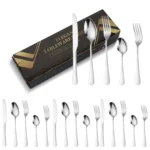 20pcs/set Carton Boxed Gold-Plated Stainless Steel Knife and Fork Set Western Cutlery