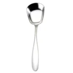 Small 304 Stainless Steel Spoon Glossy Thickened Flat Head Flat Bottom Serving Spoon