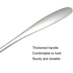 Medium 304 Stainless Steel Spoon Glossy Thickened Flat Head Flat Bottom Serving Spoon - Image 5