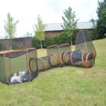 6-in-1 Cat Tent with Tunnel Portable Playpen Play Tents for Indoor and Outdoor - Image 2