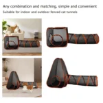 6-in-1 Cat Tent with Tunnel Portable Playpen Play Tents for Indoor and Outdoor - Image 4