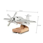 Solar Car Airplane Ornament Solid Aroma Diffuser Car Rotating Decoration Items - Image 2
